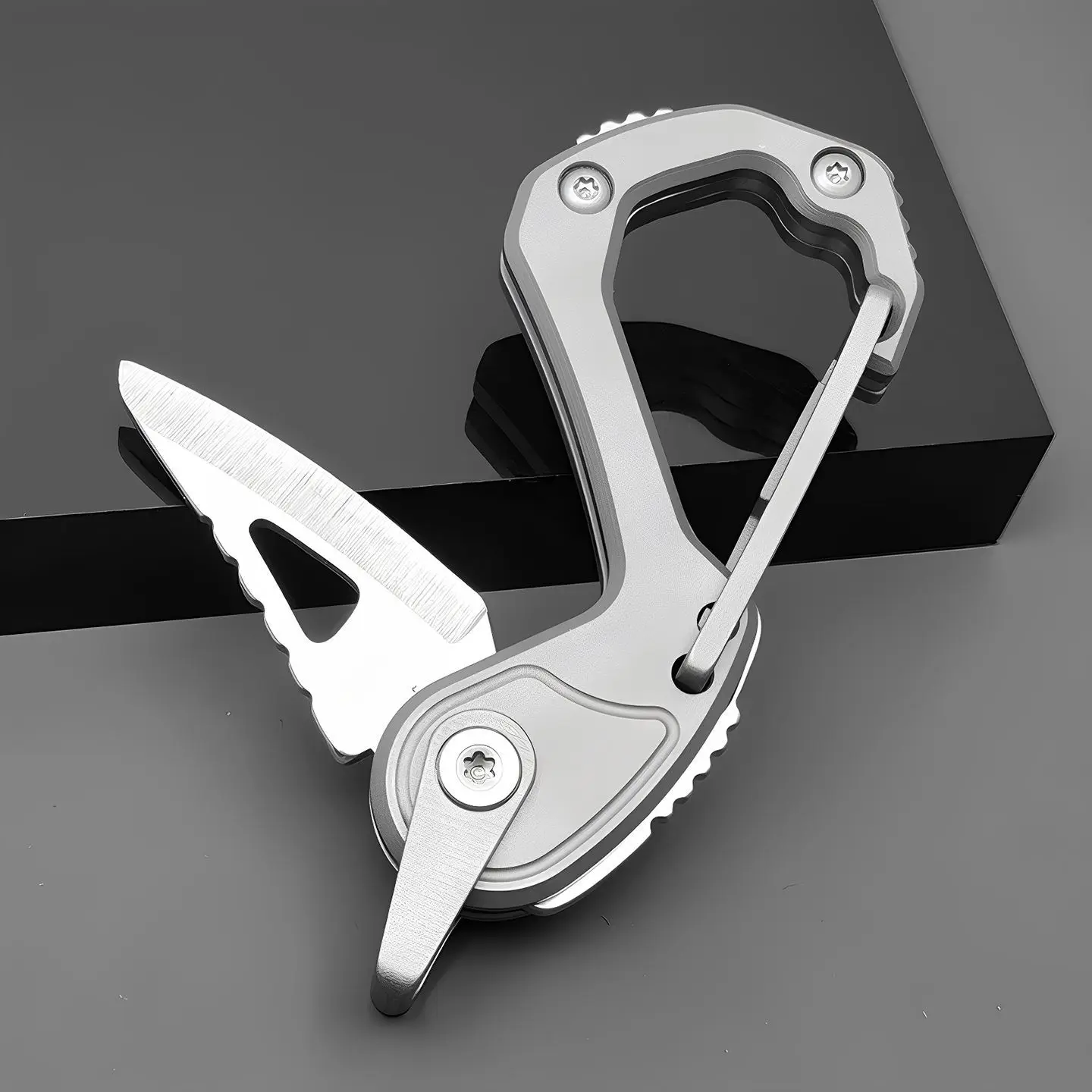 Mousqueton outil multifonction edc bicolore
