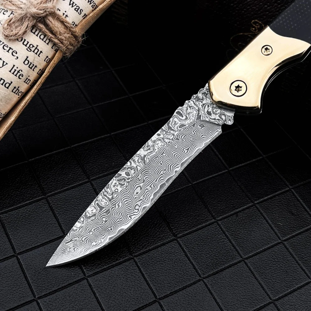 Outil Pliant en Acier Damas et Micarta 19.9cm – Image 9