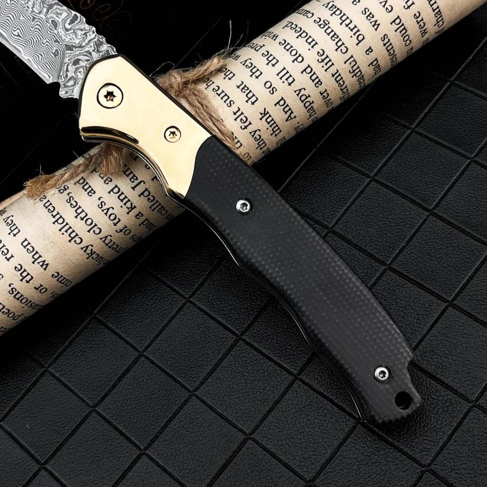 Outil Pliant en Acier Damas et Micarta 19.9cm – Image 5