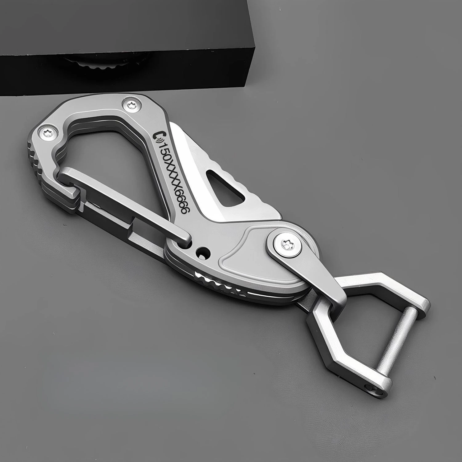 Mousqueton outil multifonction edc bicolore – Image 2