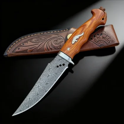 Outil de Coupe Fixe Tactique et Bushcraft Style Damas