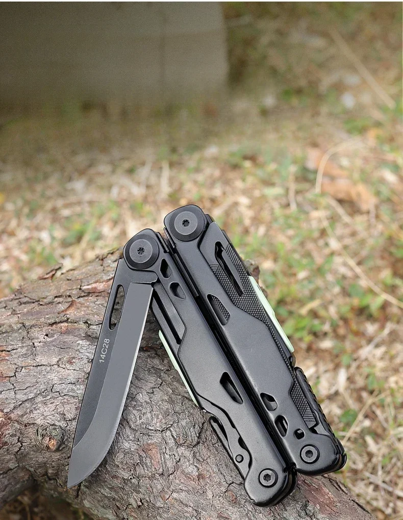Pince Multifonction Tactique Noire 11cm avec Kit d'Embouts – Image 9
