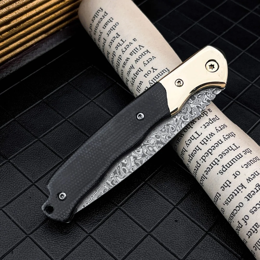 Outil Pliant en Acier Damas et Micarta 19.9cm – Image 16