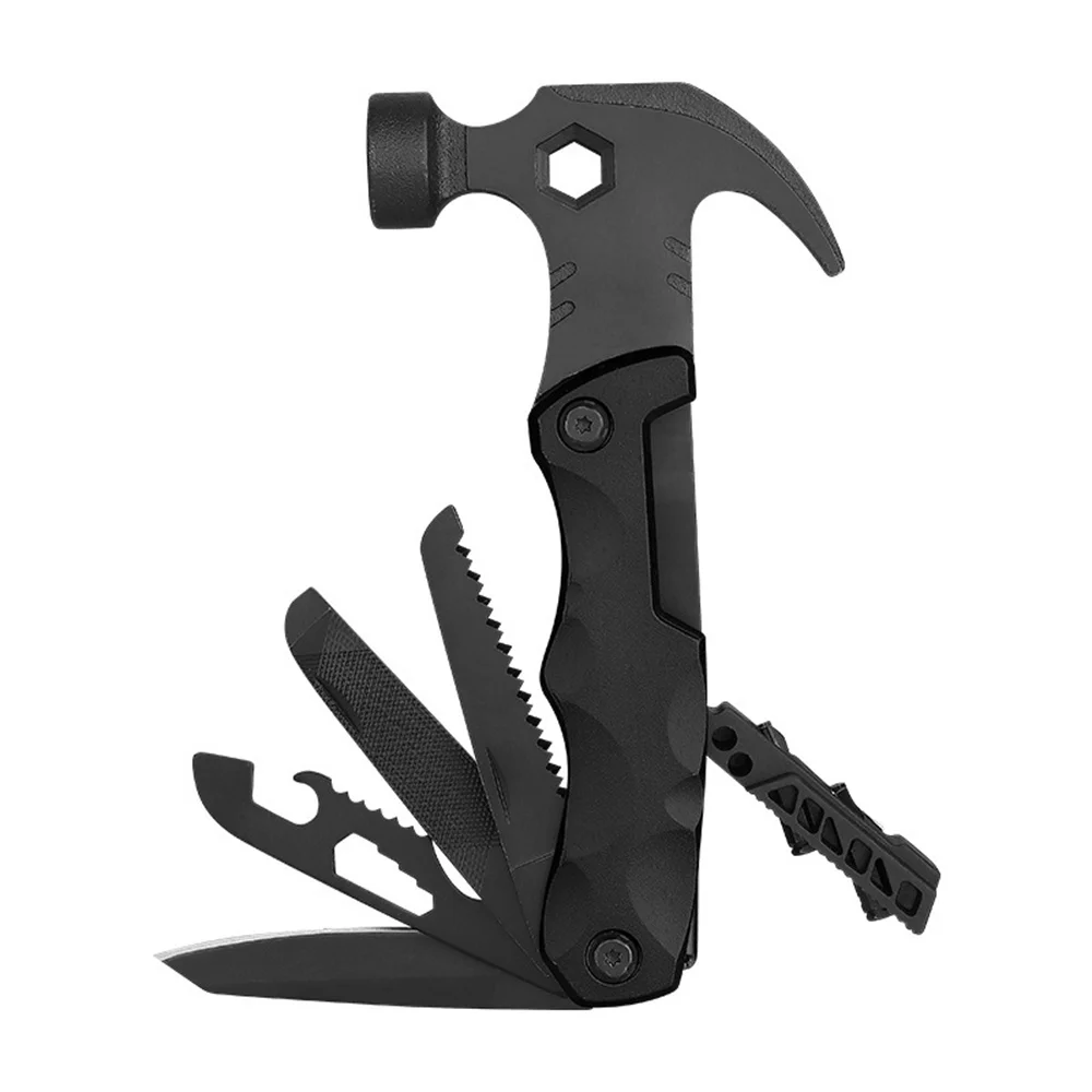 Marteau Multifonction de Camping 18-en-1 Noir 14cm – Image 3