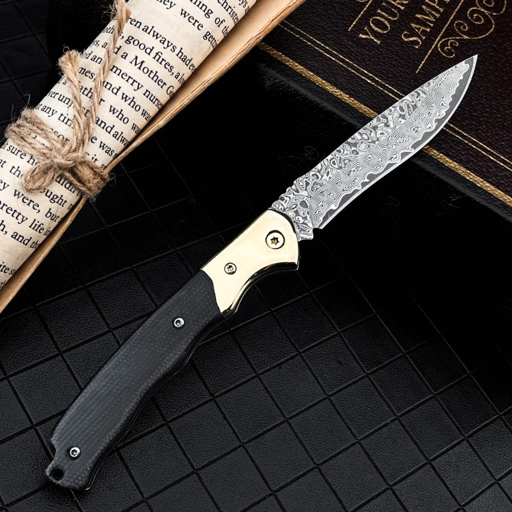 Outil Pliant en Acier Damas et Micarta 19.9cm – Image 14