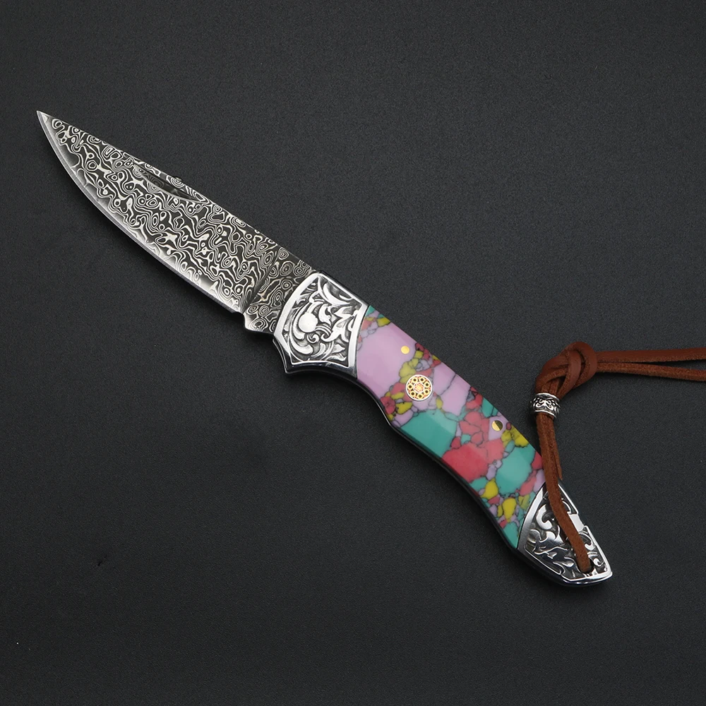 Outil Pliant d'Artisanat en Acier Damas – Image 3