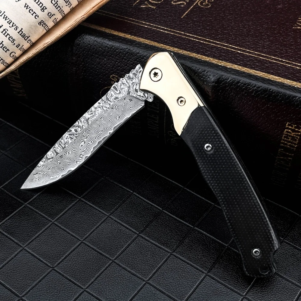 Outil Pliant en Acier Damas et Micarta 19.9cm – Image 11
