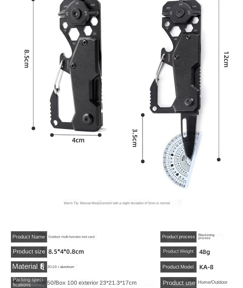 Mini Mousqueton Multifonction Tactique KA-8 – Image 6