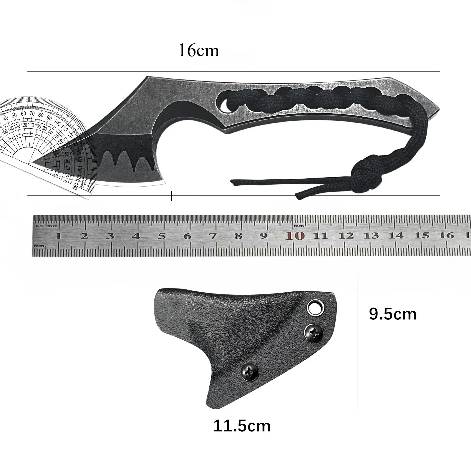 Outil Fixe Tactique D2 Compact 16cm – Image 3