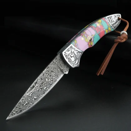 Outil Pliant d'Artisanat en Acier Damas
