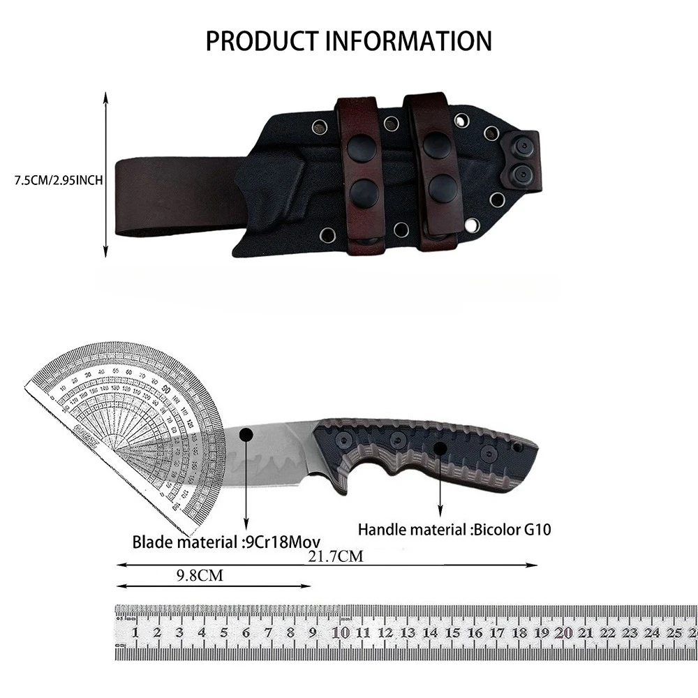 Outil Fixe Tactique G10 Bicolore 22cm – Image 2