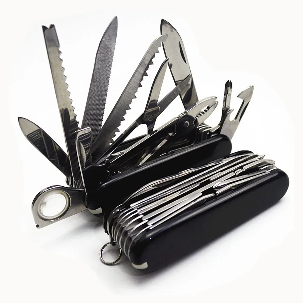 Outil pliant multifonction plein air noir – Image 2