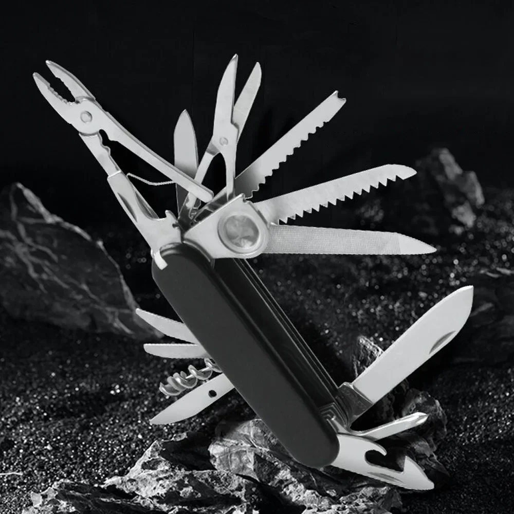 Outil pliant multifonction plein air noir