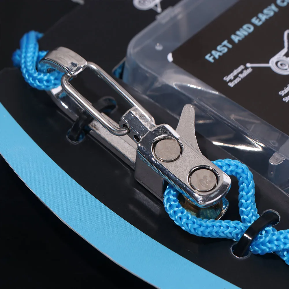 Kit tendeur à poulie et corde de camping bleu – Image 11