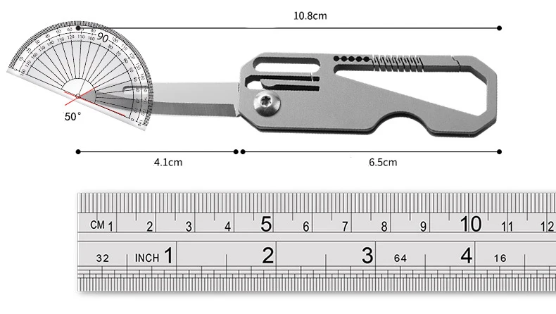 Outil pliant multifonction plein air avec mousqueton – Image 9