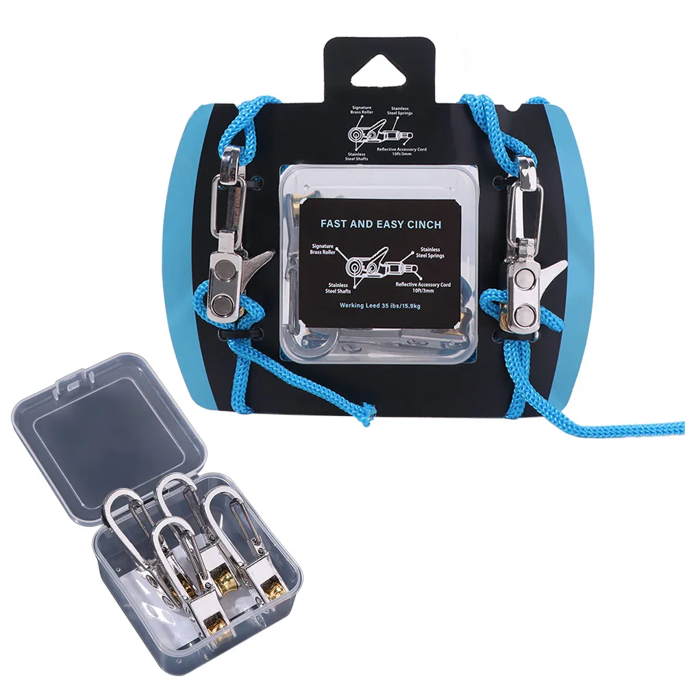 Kit tendeur à poulie et corde de camping bleu – Image 7